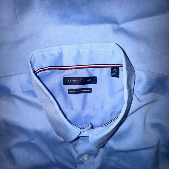 Tommy Hilfiger Men's Regular Fit Wrinkle Free Long Sleeve Top  Sz 18 32/33 2XL - Picture 6 of 7